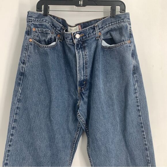 Levis 550 Relaxed Fit Straight Leg Men’s 100% Cotton Med Wash Jeans - Picture 2 of 9